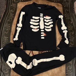 Black Skeleton Pajama Set